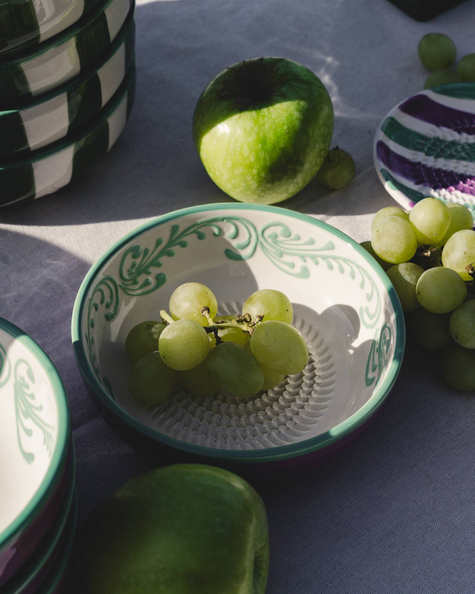 Keramický talířek na strouhání - Střední  - Emerald