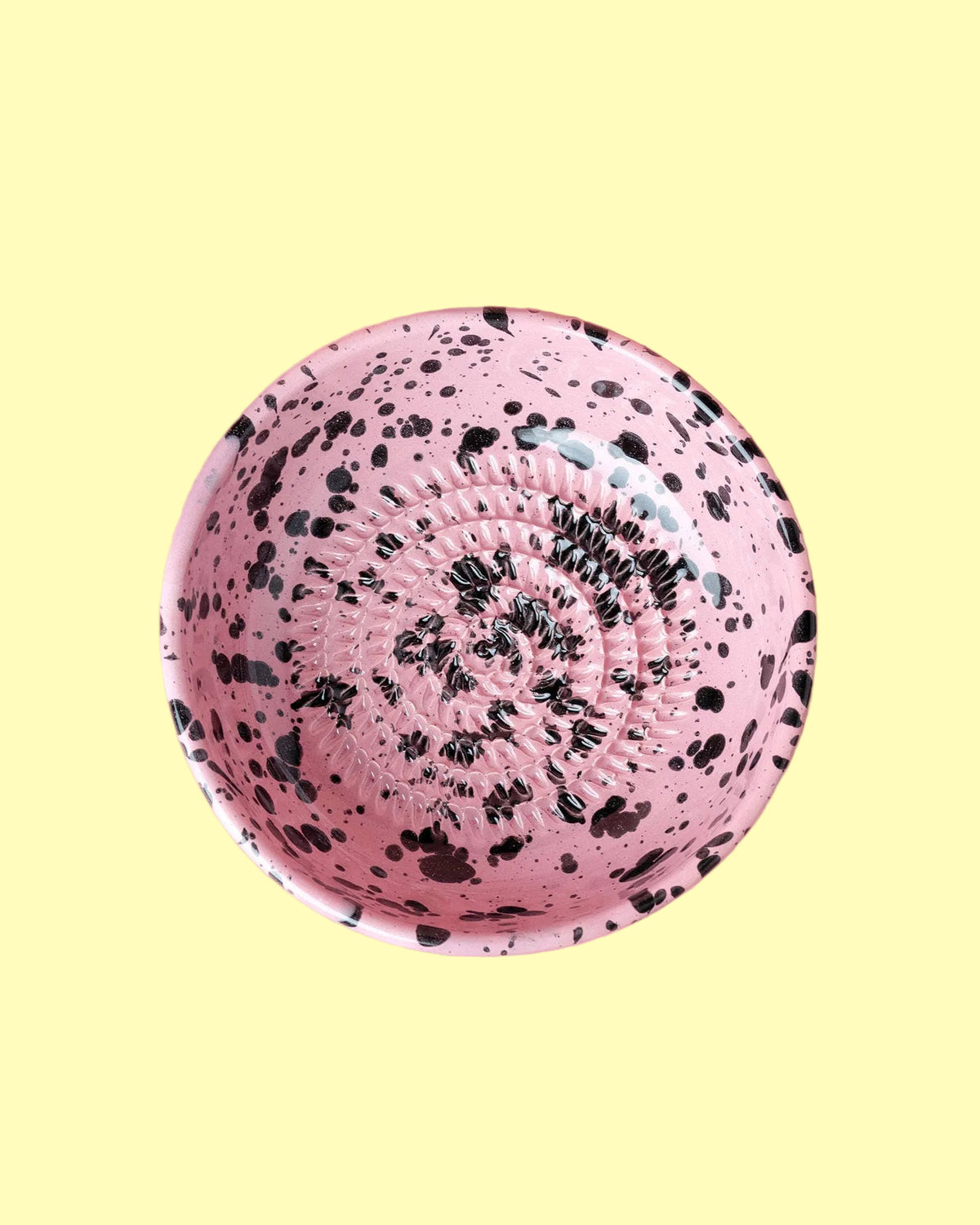Keramický talířek na strouhání - Střední - Pink & Black Cosmic