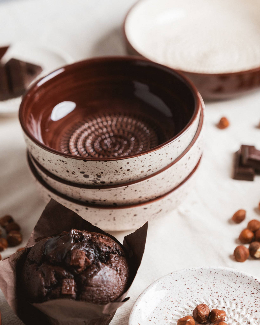 Keramický talířek na strouhání - Střední - Brownie
